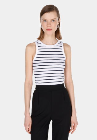 Tricouri si Topuri - COLIN'S Top Alb Slim Femei