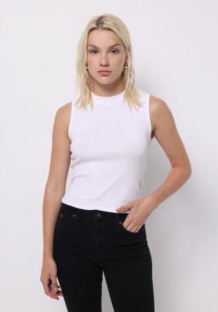 FEMEI - COLIN'S Top Alb Slim Femei