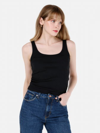 Футболки и Топы - COLIN'S Женский Топ Чёрный Slim
