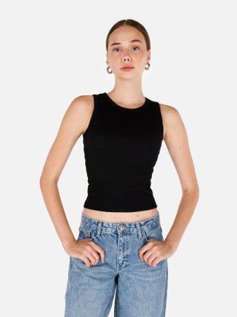 Tricouri si Topuri - COLIN'S Top Negru Slim Femei