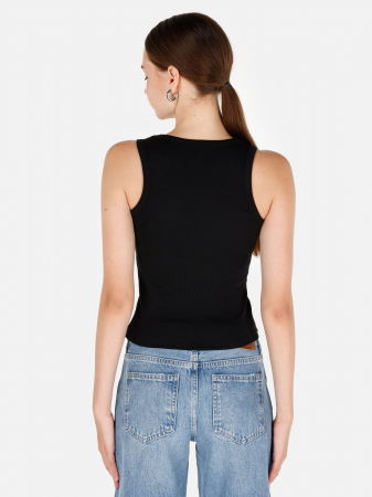 Tricouri si Topuri - COLIN'S Top Negru Slim Femei