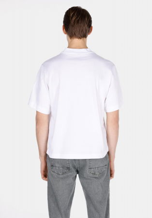 BARBATI - COLIN'S Tricou Alb Boxy Barbati