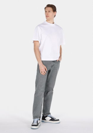 BARBATI - COLIN'S Tricou Alb Boxy Barbati