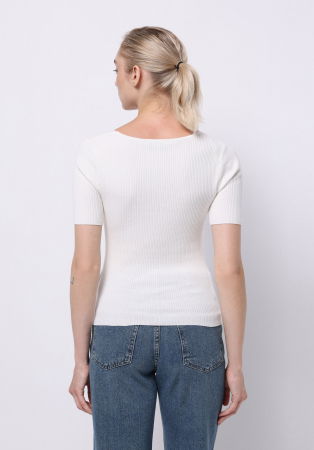 ЖЕНЩИНЫ - COLIN'S Женский Свитер С Коротким Рукавом Белый 