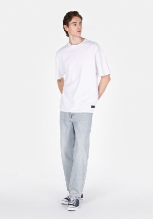 BARBATI - COLIN'S Tricou Alb Oversize Barbati