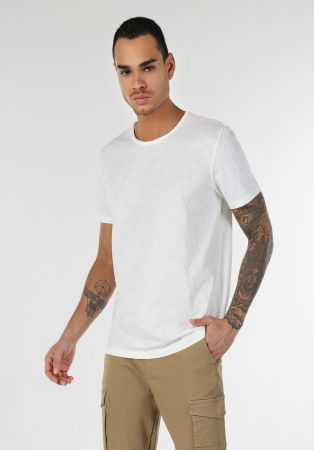 BARBATI - COLIN'S Tricou Alb Regular Barbati