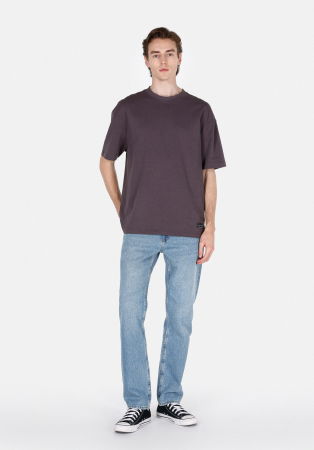 BARBATI - COLIN'S Tricou Gri Inchis Oversize Barbati