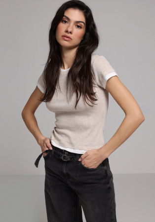 FEMEI - COLIN'S Tricou Bej  Femei