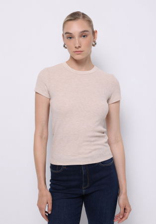 FEMEI - COLIN'S Tricou Bej Slim Femei