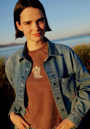 FEMEI - COLIN'S Tricou Cafeniu Slim Femei