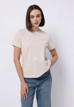 FEMEI - COLIN'S Tricou Crem Regular Femei