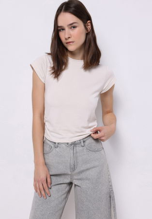 ЖЕНЩИНЫ - COLIN'S Женская Футболка Кремовая Slim