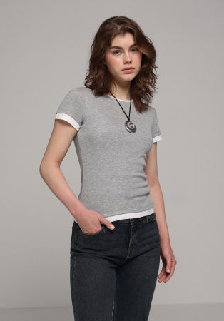 FEMEI - COLIN'S Tricou Gri  Femei