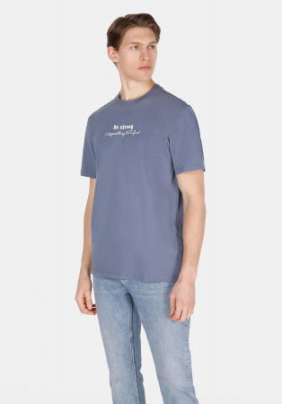 BARBATI - COLIN'S Tricou Albastru Comfort Barbati