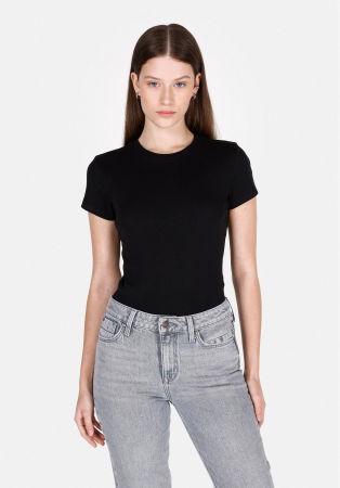 Tricouri si Topuri - COLIN'S Tricou Negru Slim Femei