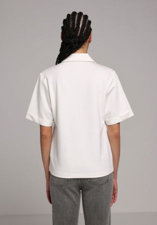 FEMEI - Tricou Polo Alb Femei