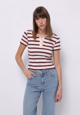 FEMEI - COLIN'S Tricou Polo Crem Slim Femei