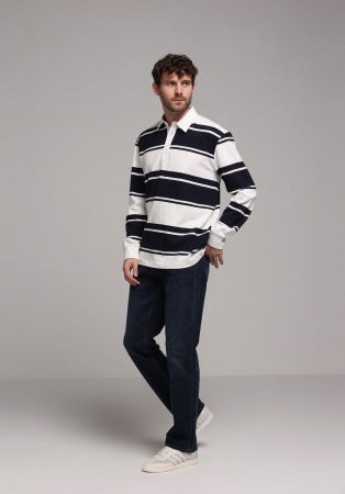 МУЖЧИНЫ - COLIN'S Поло С Длинным Рукавом Blue Comfort