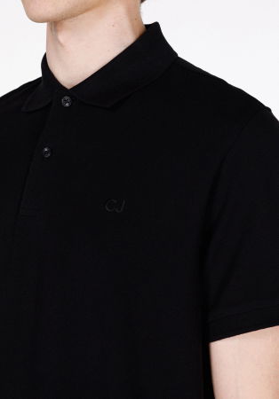 BARBATI - COLIN'S Tricou Polo Negru Regular Barbati