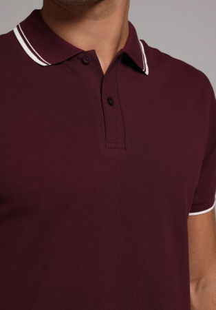 Tricouri si Polo - Tricou Polo Rosu Visiniu Barbati