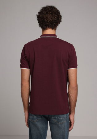 Tricouri si Polo - Tricou Polo Rosu Visiniu Barbati