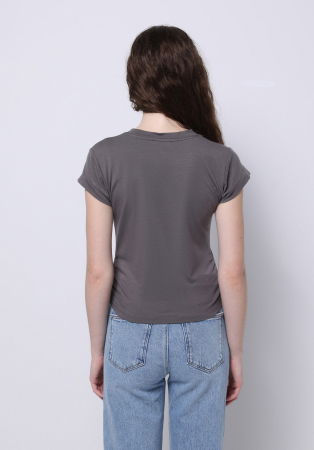 ЖЕНЩИНЫ - COLIN'S Женская Футболка Тёмная Серая Slim
