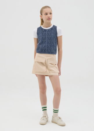 Fuste - Fusta Bej Fete 10-15 Ani