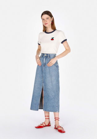 ЖЕНЩИНЫ - Женская Юбка Синяя Slim