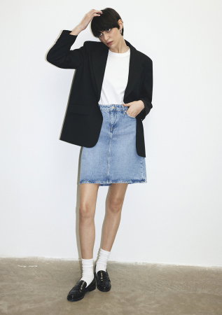 FEMEI - Fusta Light Blue Regular Femei