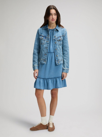 FEMEI - Geaca Albastra Regular Femei