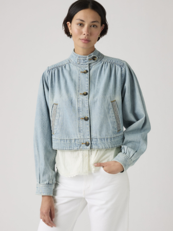 FEMEI - Geaca Albastra Regular Femei