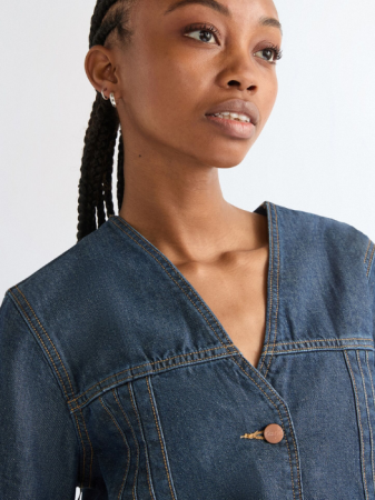 FEMEI - Geaca Navy Slim Femei