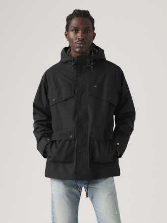 BARBATI - Geaca Neagra Relaxed Barbati