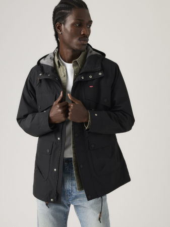 BARBATI - Geaca Neagra Relaxed Barbati