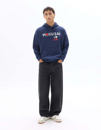 BARBATI - Hanorac Albastru Loose Barbati