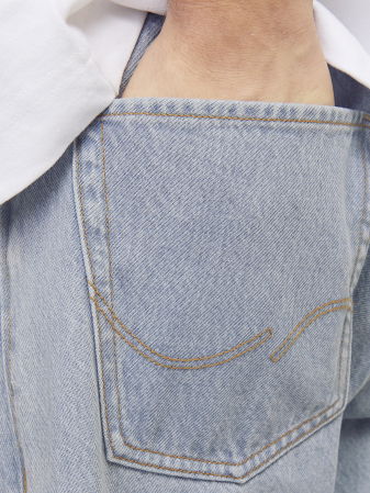 JEANS - Jack Jones Blugi Albastri Deschisi Alex Baggy Barbati