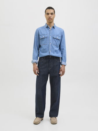 BARBATI - Jack Jones Blugi Albastri Alex Baggy Barbati