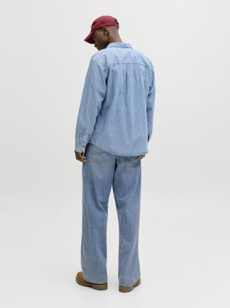 BARBATI - Blugi Albastri DAVE Wide Leg Barbati