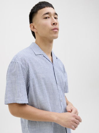 Camasi - Jack Jones Camasa Cu Maneca Scurta Albastra  Barbati