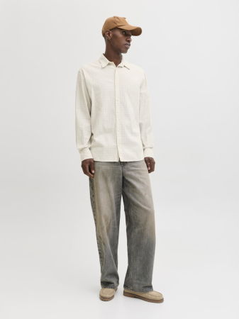 BARBATI - Jack Jones Camasa Bej Relaxed Barbati