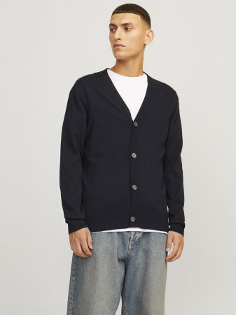 BARBATI - Jack Jones Cardigan Negru  Barbati