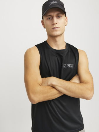 МУЖЧИНЫ - Jack Jones Мужская Майка Чёрная 