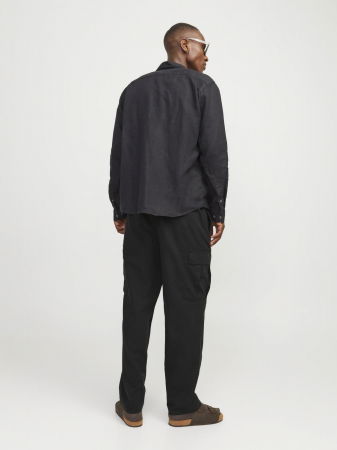 Pantaloni - Jack Jones Pantaloni Negri Loose Barbati