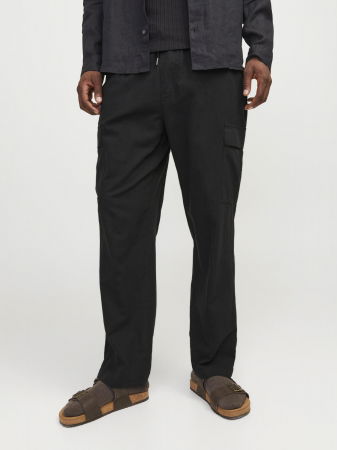 Pantaloni - Jack Jones Pantaloni Negri Loose Barbati