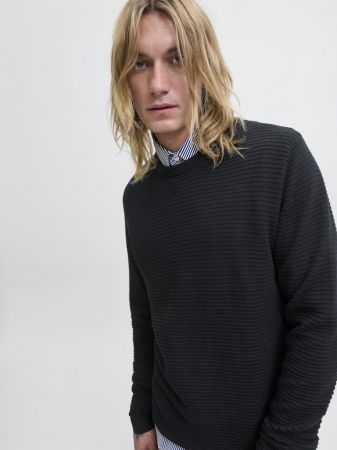 BARBATI - Jack Jones Pulover Negru  Barbati