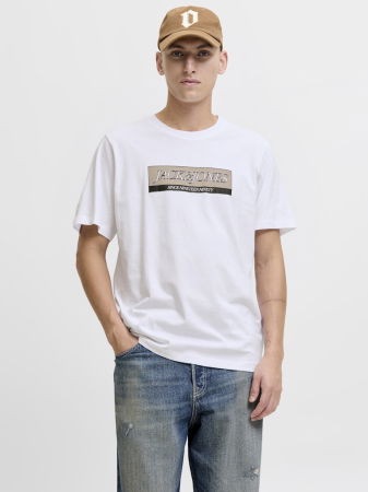 Tricouri si Polo - Jack Jones Tricou Alb  Barbati