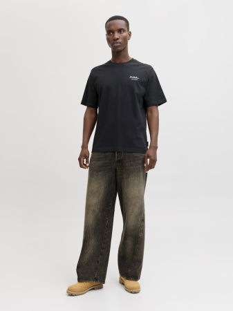 МУЖЧИНЫ - Jack Jones Мужская Футболка Чёрная Relaxed