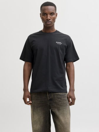 МУЖЧИНЫ - Jack Jones Мужская Футболка Чёрная Relaxed