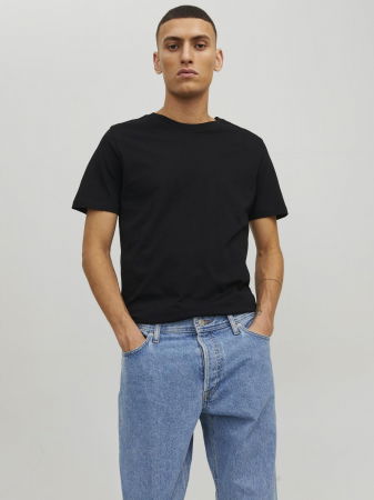 BARBATI - Jack Jones Tricou Negru Slim Barbati