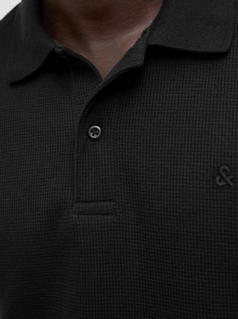 IMBRACAMINTE - Jack Jones Tricou Polo Negru Standard Barbati